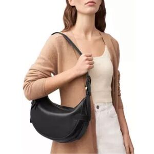 Fossil Harwell Leather Hobo Bag in Black